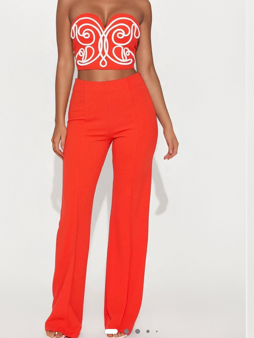 High-Waist Wide-Leg Pant Set